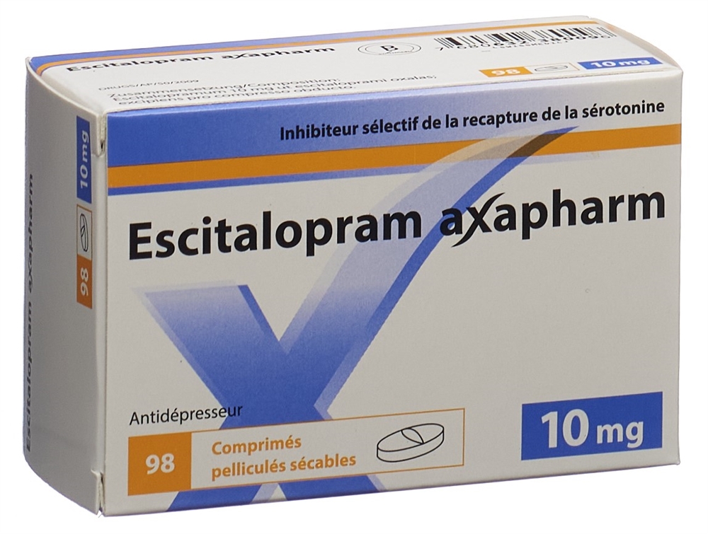ESCITALOPRAM axapharm cpr pell 10 mg 98 pce