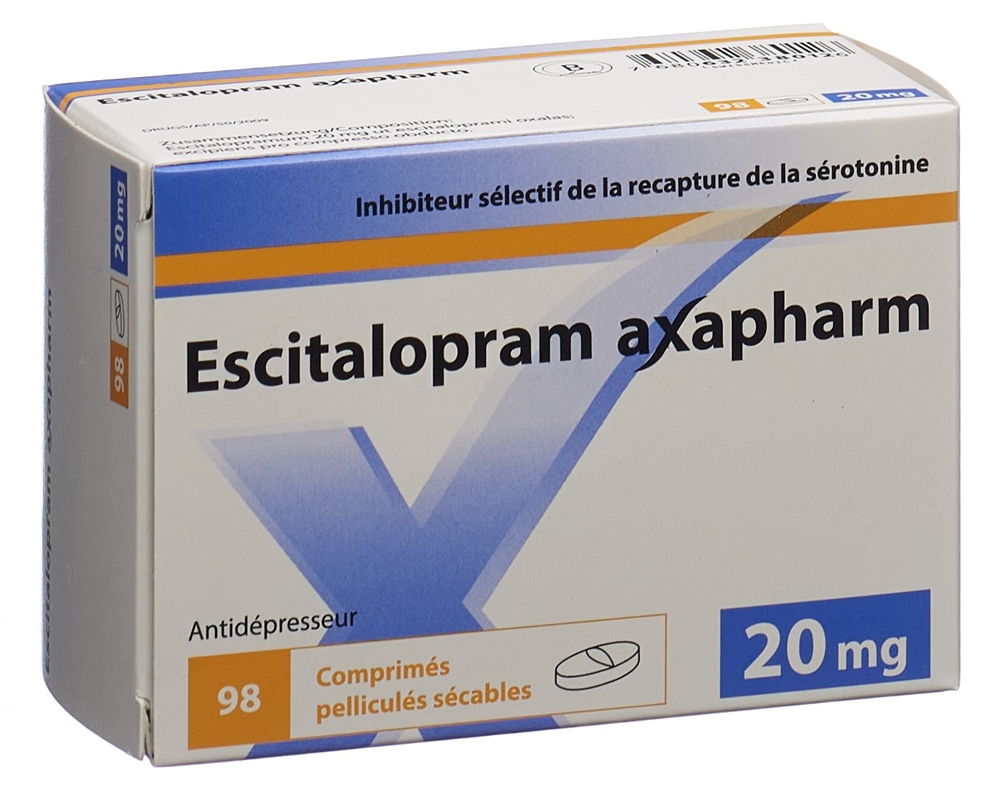 ESCITALOPRAM axapharm cpr pell 20 mg 98 pce