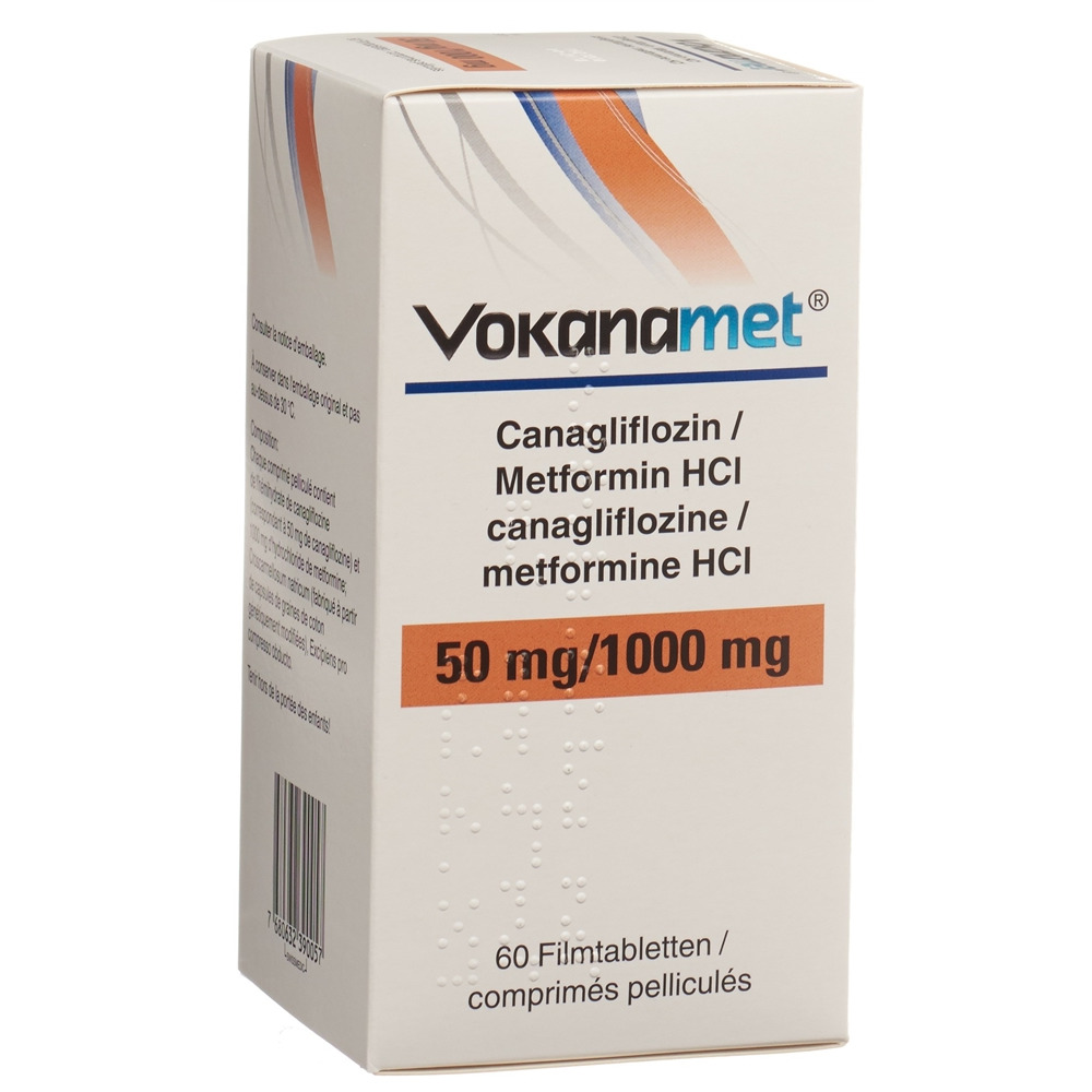 Vokanamet 50 mg / 1000 mg, Filmtabletten