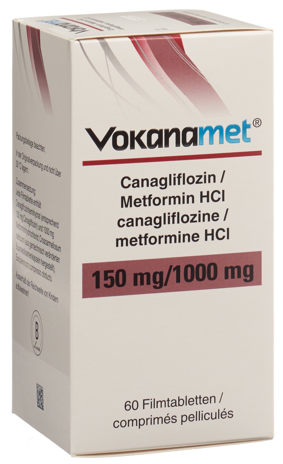 VOKANAMET cpr pell 150/1000 mg 3 bte 60 pce
