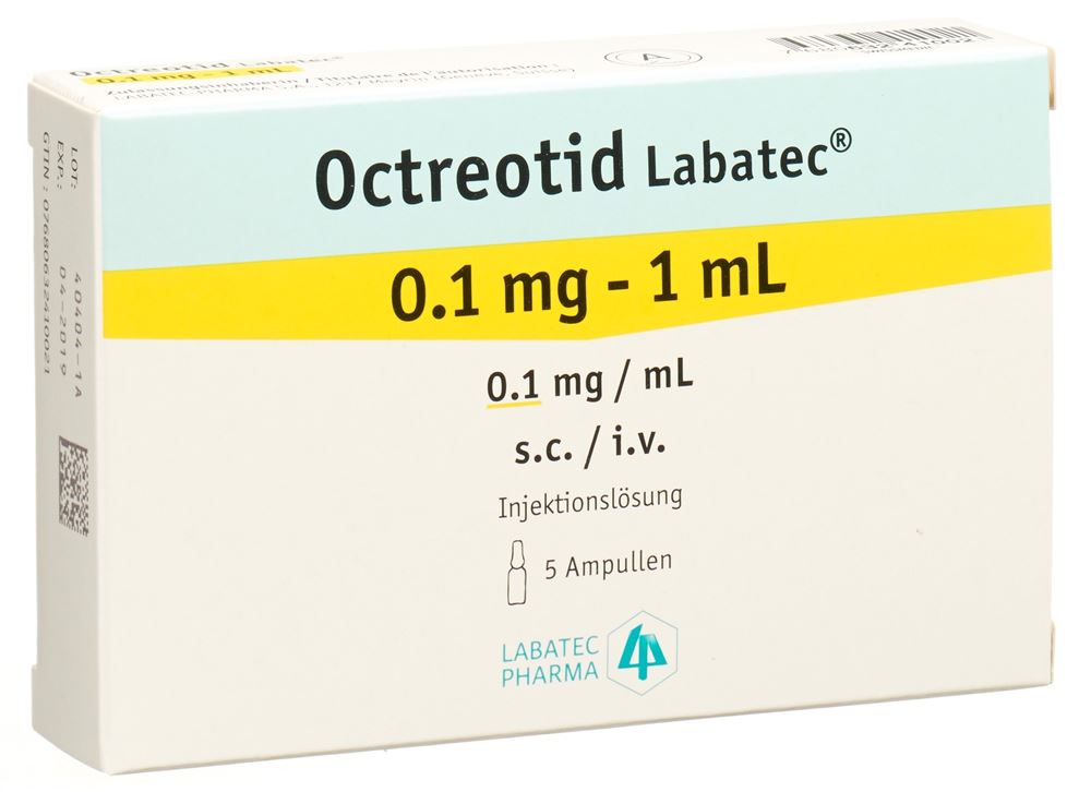 OCTREOTID Labatec sol inj 0.1 mg/ml 5 amp 1 ml