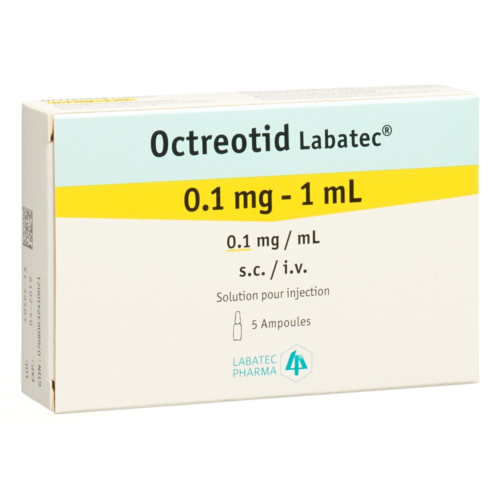 OCTREOTID Labatec sol inj 0.1 mg/ml 5 amp 1 ml