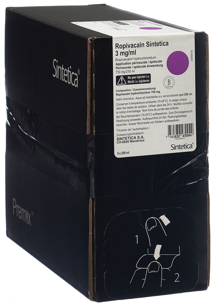 Ropivacain Sintetica 3 mg/ml, soluzione per infusione