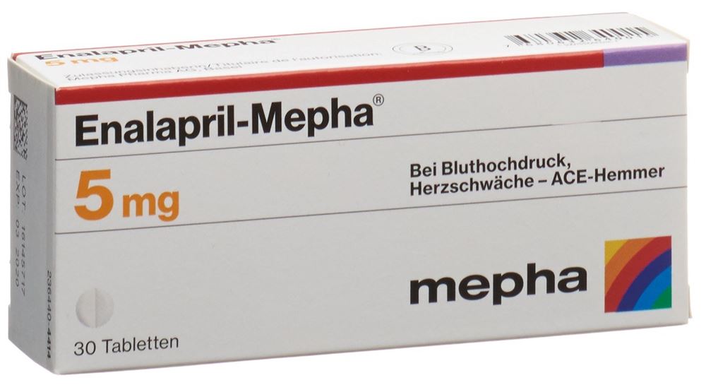 Enalapril-Mepha 5 mg, Tabletten