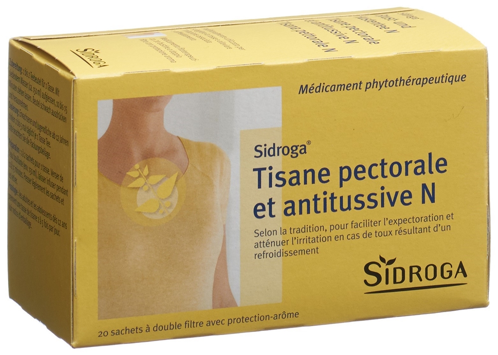 SIDROGA tisane pectorale antitussive N 20 sach 2 g