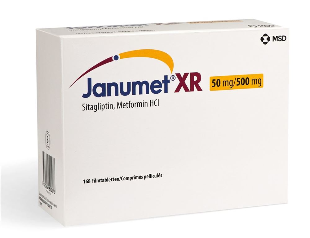 Janumet XR 50 mg/500 mg, Filmtabletten
