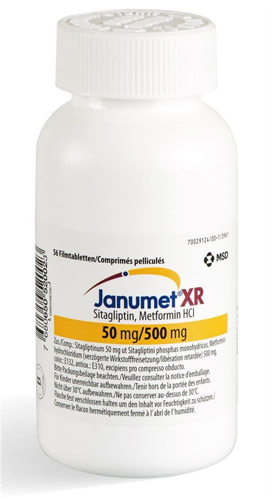 Janumet XR 50 mg/500 mg, Filmtabletten