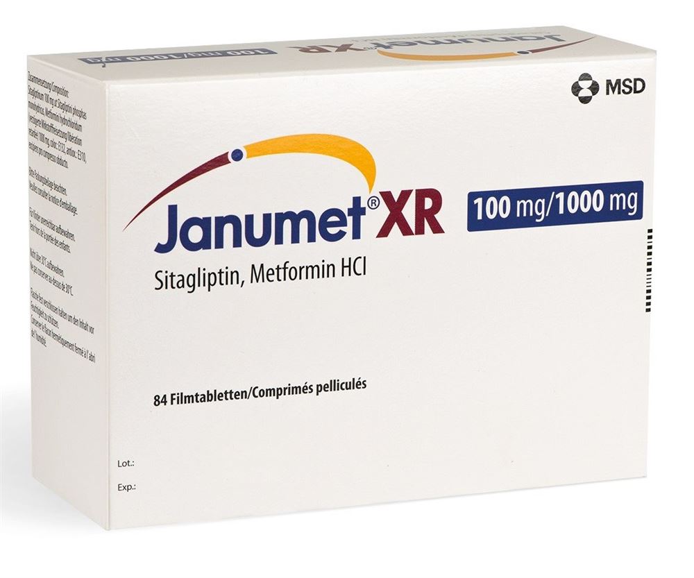 Janumet XR 100 mg/1000 mg, Filmtabletten