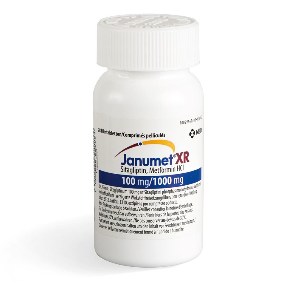 Janumet XR 100 mg/1000 mg, Filmtabletten