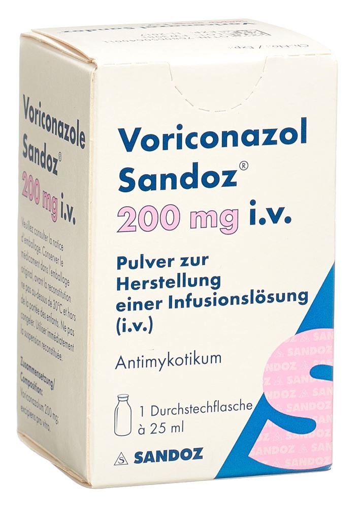 Voriconazol Sandoz 200 mg, Pulver für ein Konzentrat zur Herstellung einer Infusionslösung