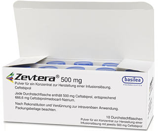 Zevtera, Pulver für ein Konzentrat zur Herstellung einer Infusionslösung
