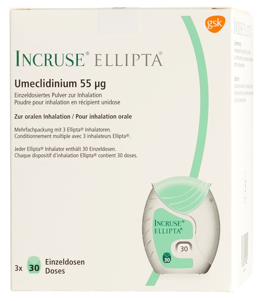 INCRUSE ELLIPTA pdr inh 55 mcg 3 x 30 dos