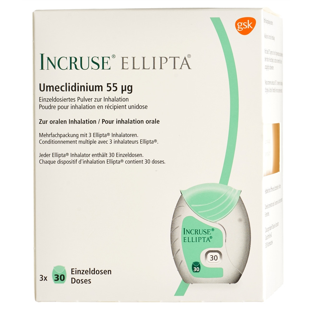 INCRUSE ELLIPTA pdr inh 55 mcg 3 x 30 dos