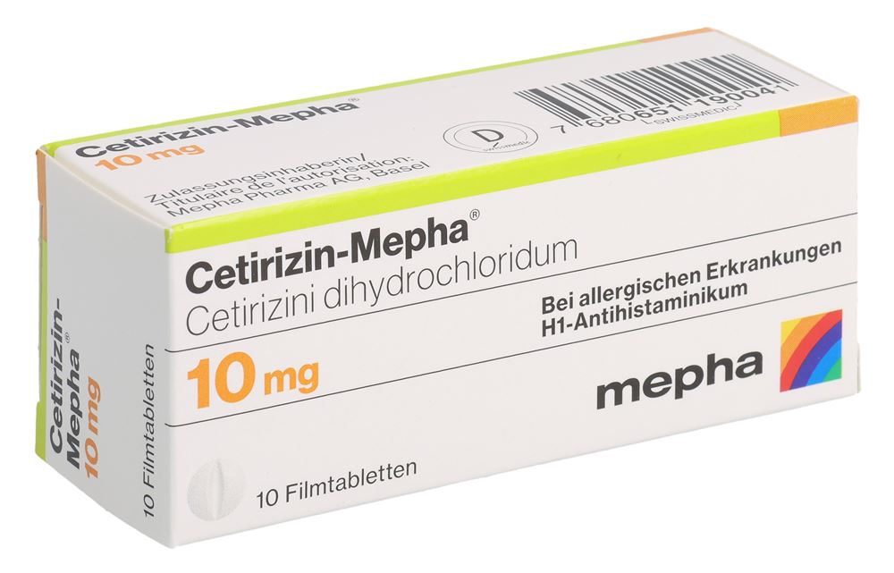 CETIRIZIN Mepha Lactab 10 mg 10 pce