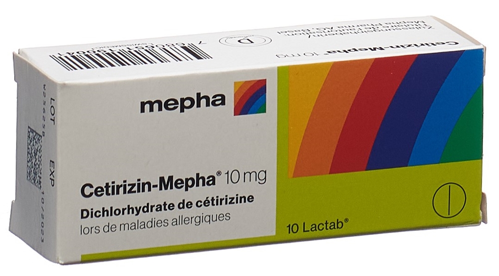 CETIRIZIN Mepha Lactab 10 mg 10 pce