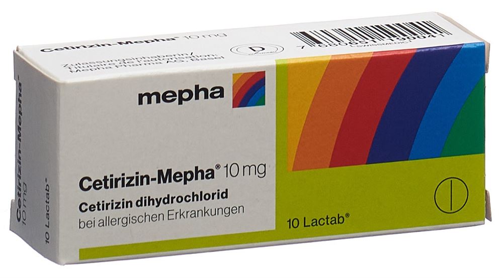 CETIRIZIN Mepha Lactab 10 mg 10 pce