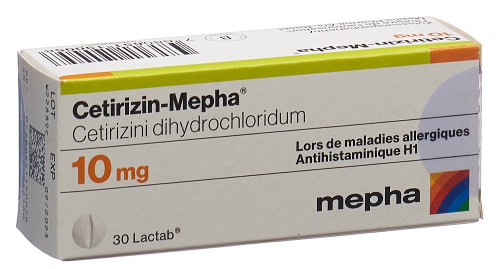 CETIRIZIN Mepha Lactab 10 mg 30 pce