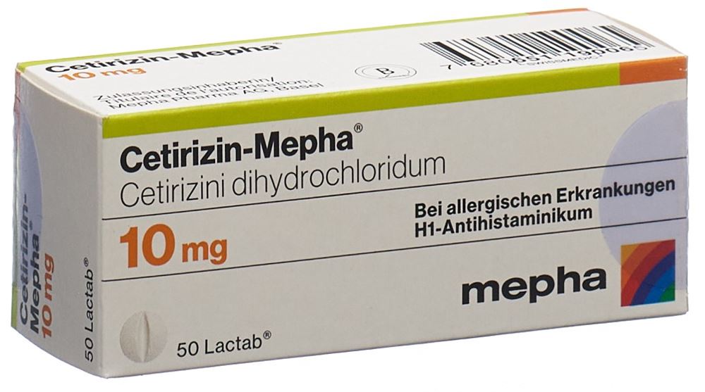CETIRIZIN Mepha Lactab 10 mg 50 pce
