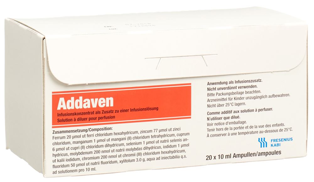 ADDAVEN Concentré pour perfusion 20 Ampoules 10 ml