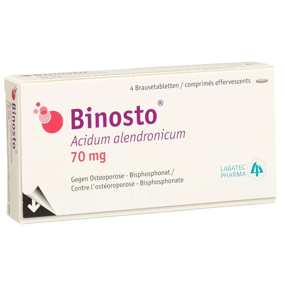 BINOSTO comprimés effervescents 70 mg sach 4 pce