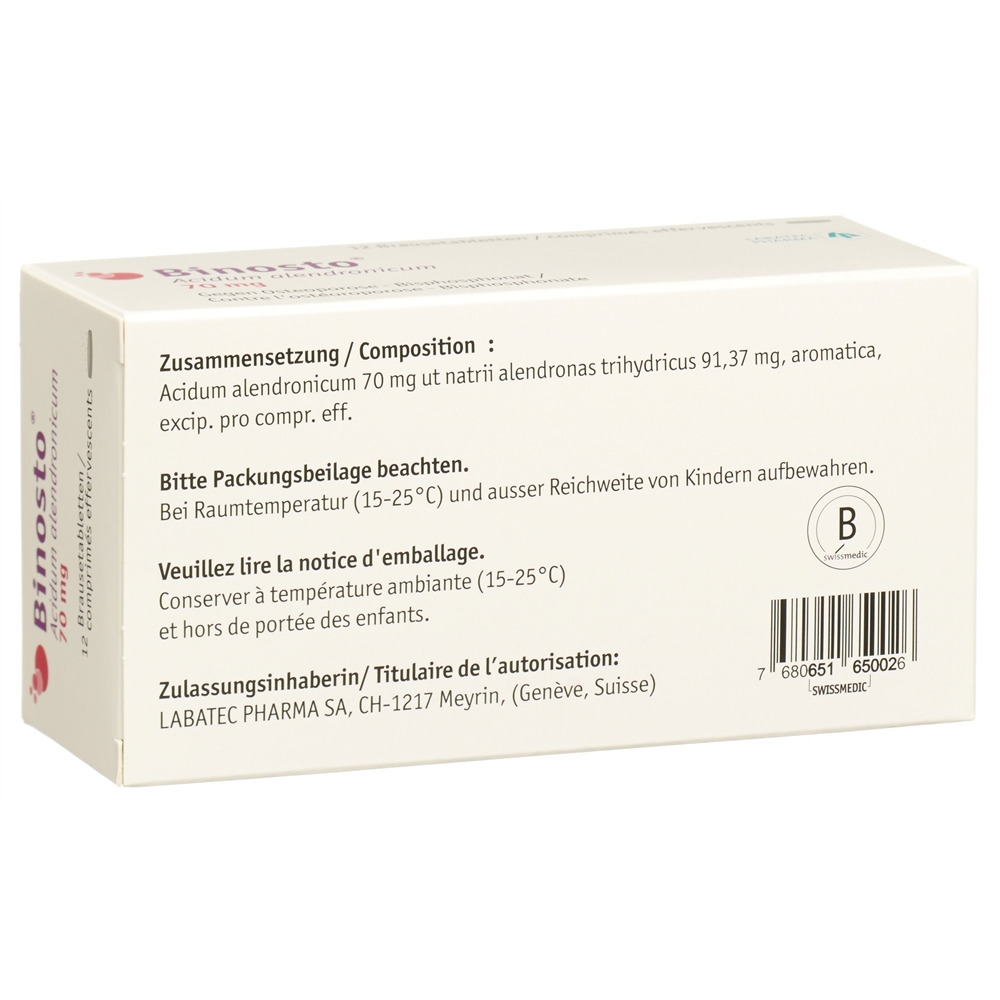 Binosto 70 mg, Brausetabletten