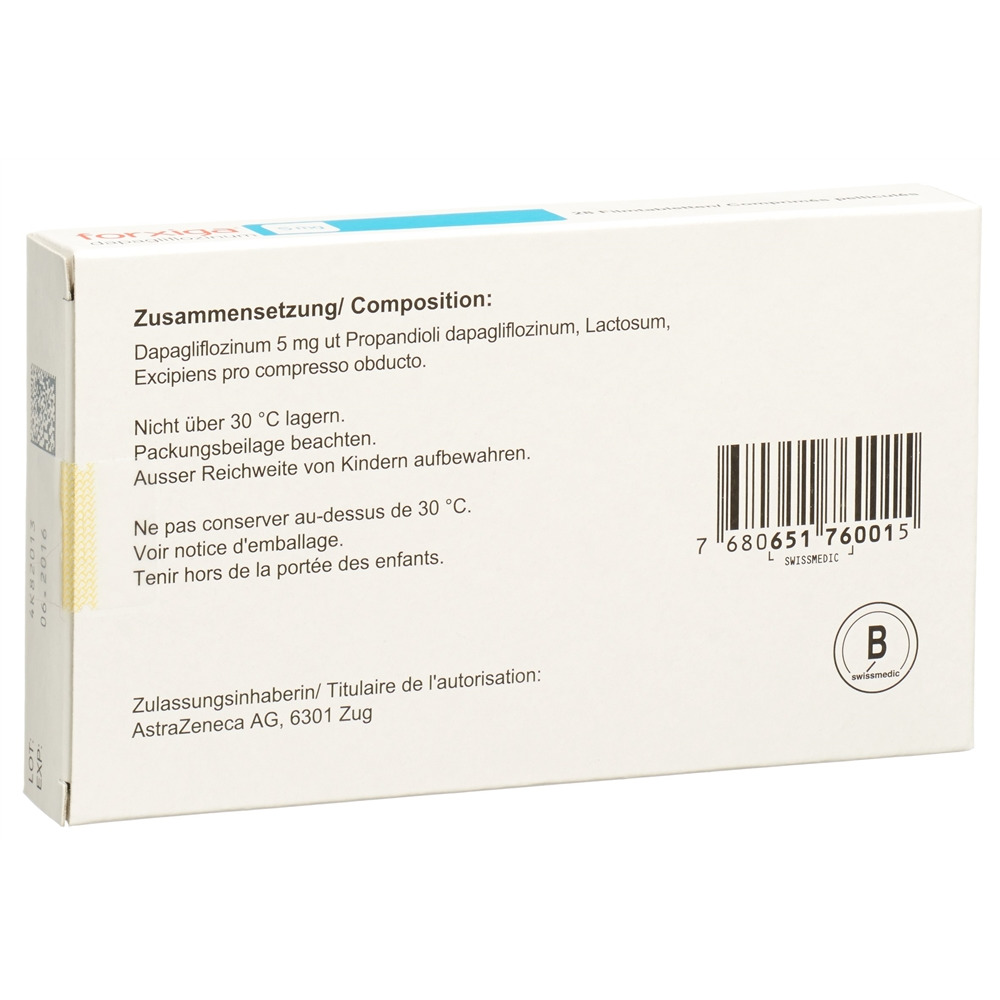Forxiga 5 mg, Filmtabletten