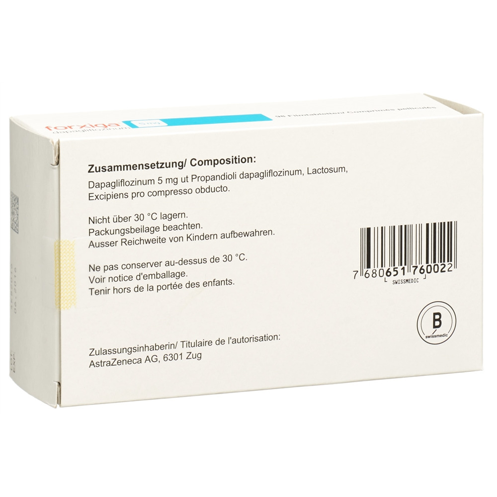 FORXIGA cpr pell 5 mg 98 pce