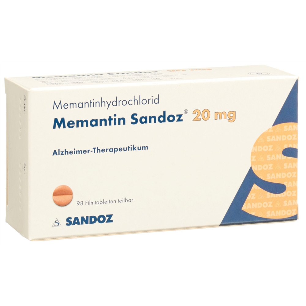 Memantin Sandoz 20 mg, Filmtabletten