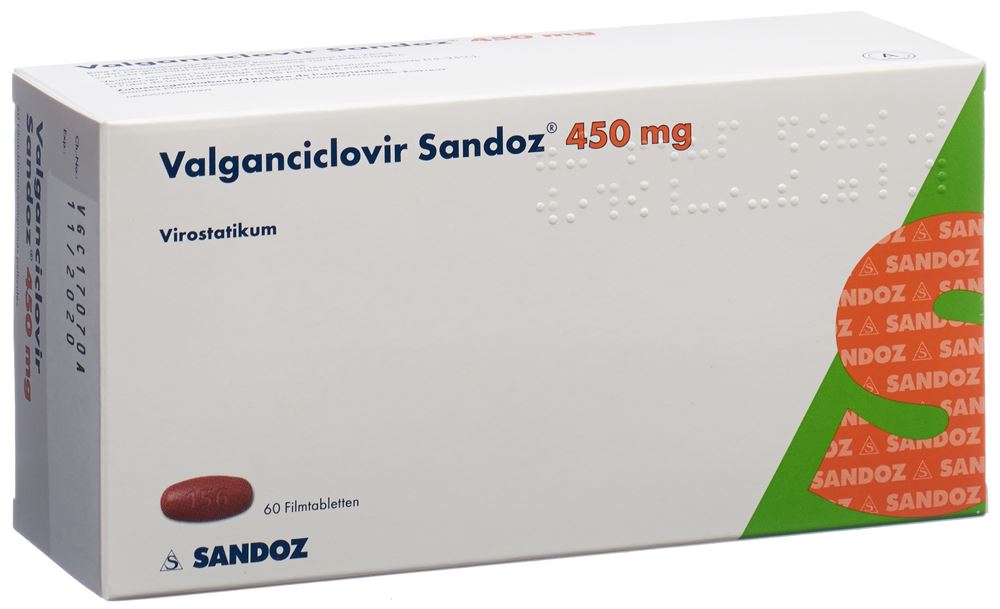 Valganciclovir Sandoz 450 mg, Filmtabletten