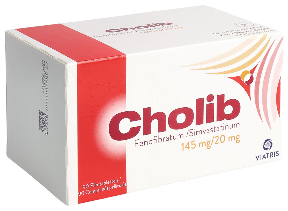CHOLIB cpr pell 145mg/20mg 90 pce