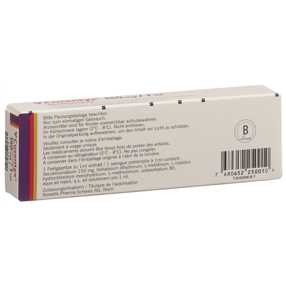COSENTYX sol inj 150 mg/1ml ser pré