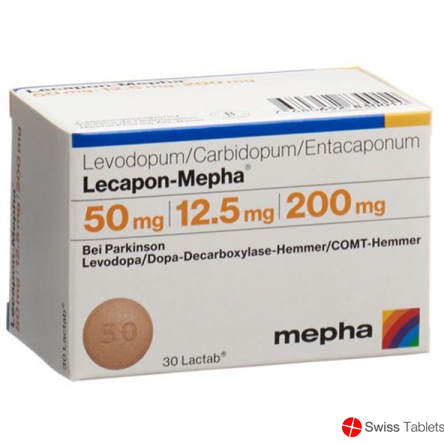Lecapon-Mepha 50 mg / 12.5 mg / 200 mg, Lactab