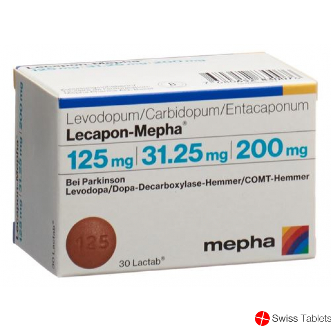 Lecapon-Mepha 125 mg / 31.25 mg / 200 mg, Lactab