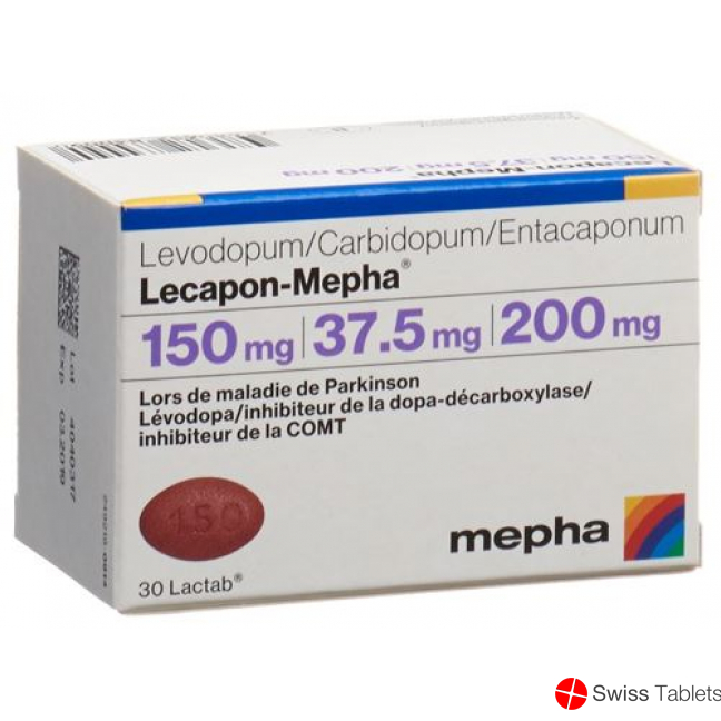 Lecapon-Mepha 150 mg / 37.5 mg / 200 mg, Lactab