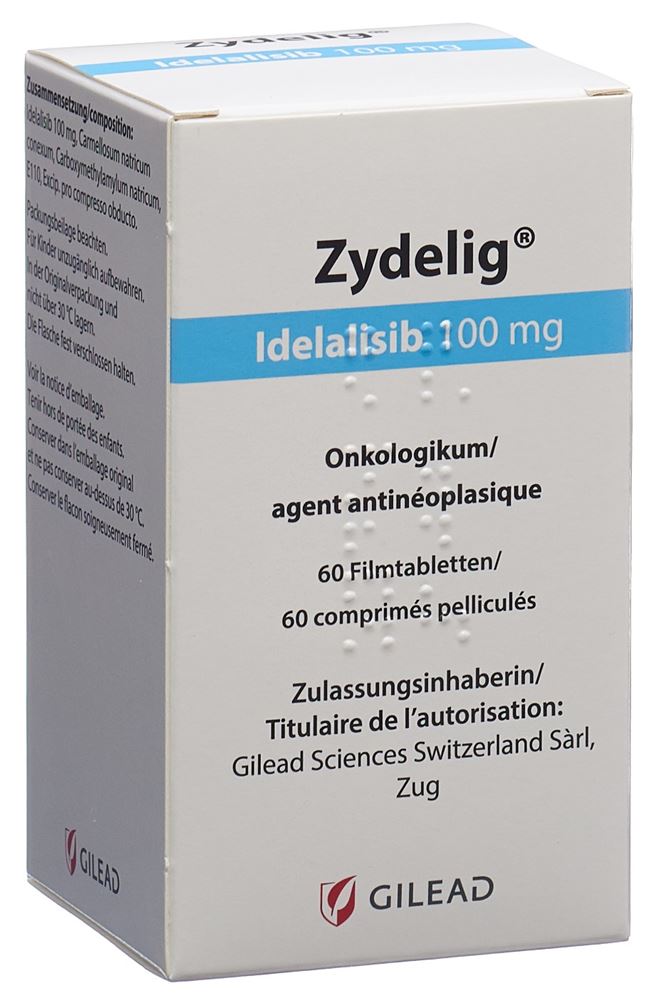 ZYDELIG cpr pell 100 mg bte 60 pce