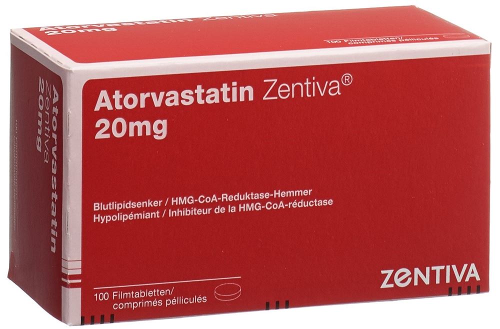 Atorvastatin Zentiva 20 mg, Filmtabletten