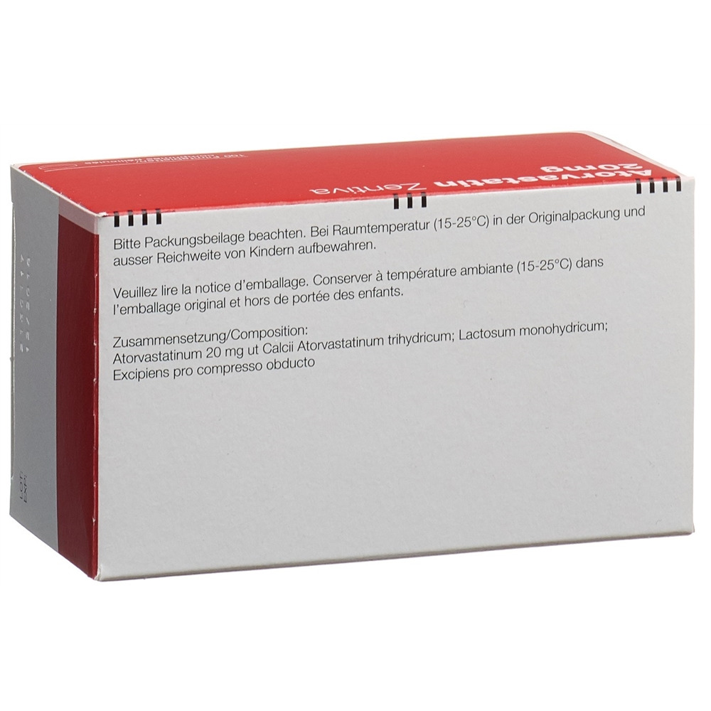 Atorvastatin Zentiva 20 mg, Filmtabletten