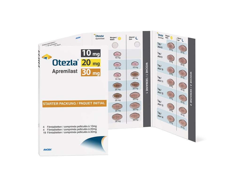 OTEZLA emballage départ 4x10,4x20,19x30mg 27 pce