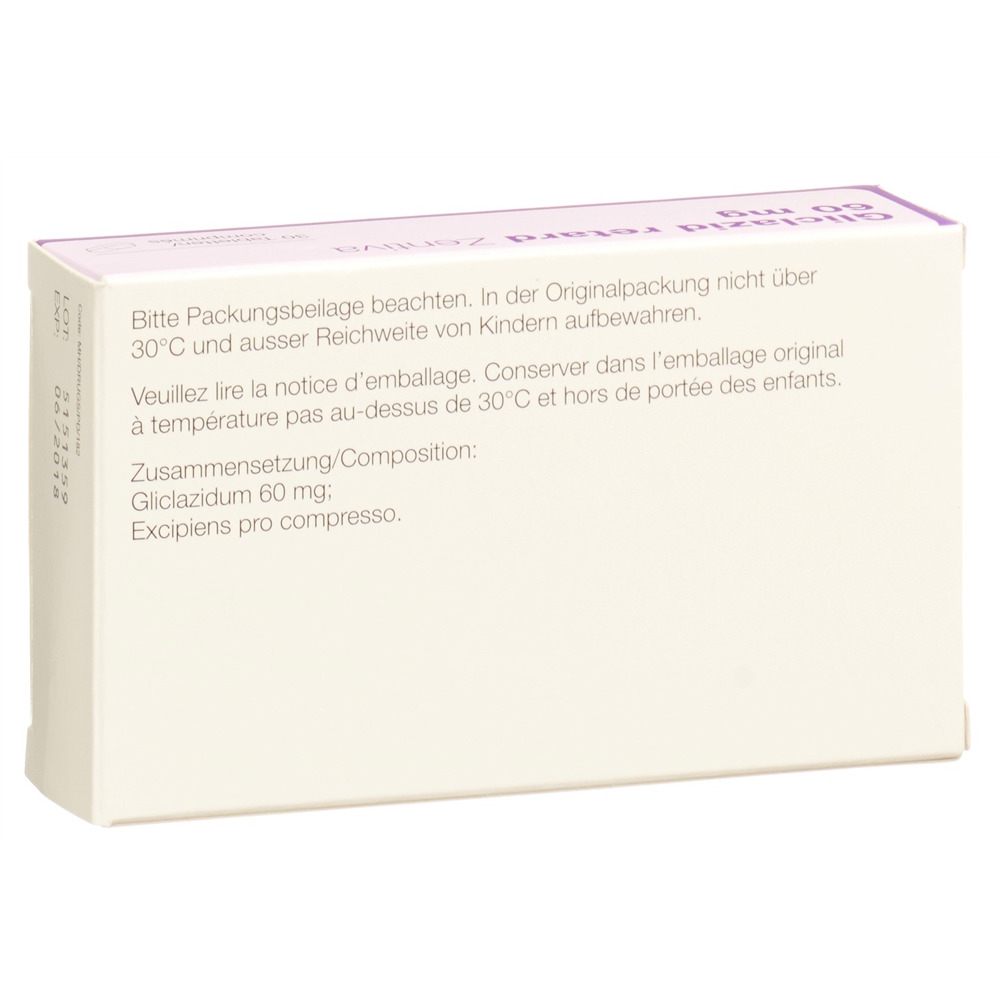 Gliclazid retard Zentiva 60 mg Tabletten