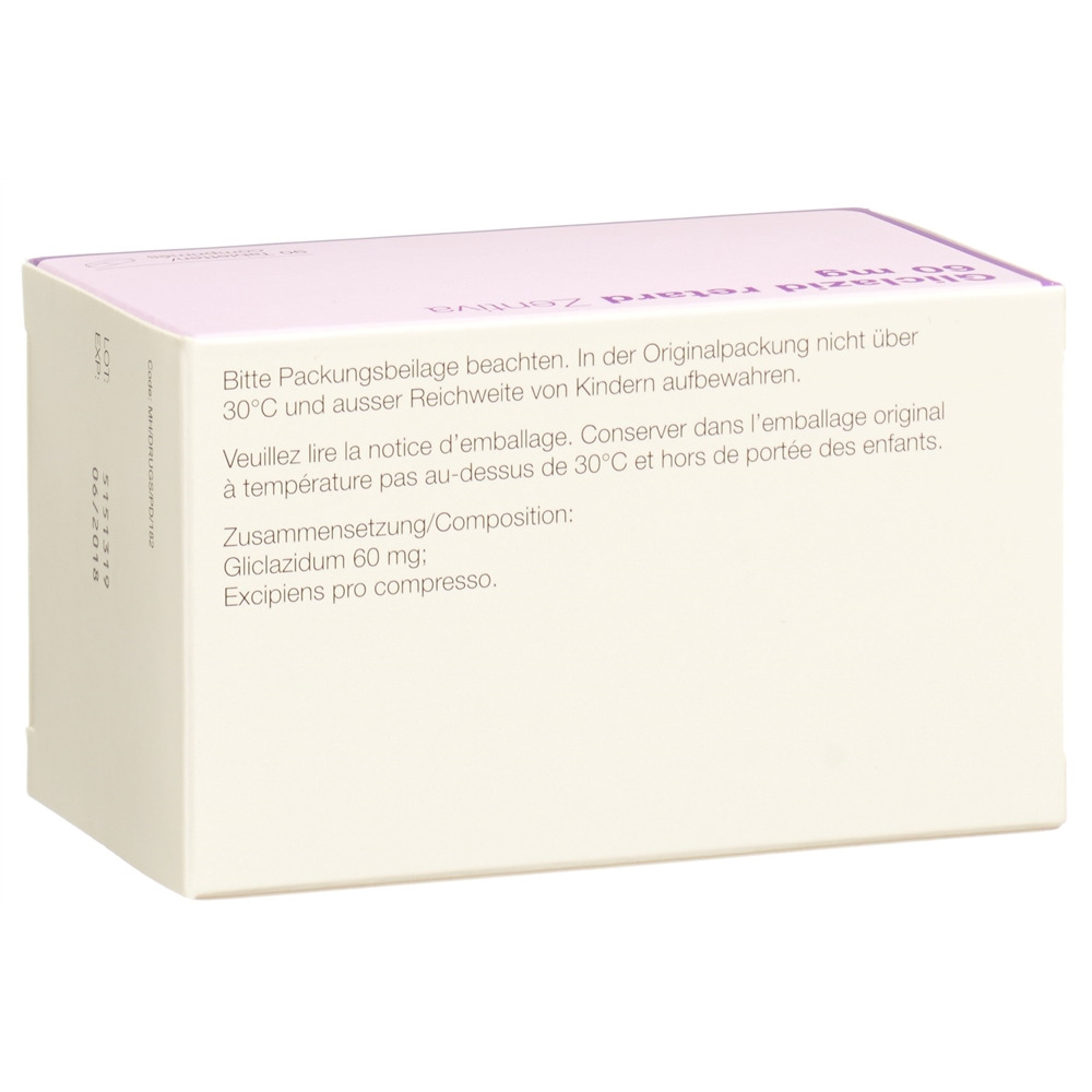 Gliclazid retard Zentiva 60 mg Tabletten