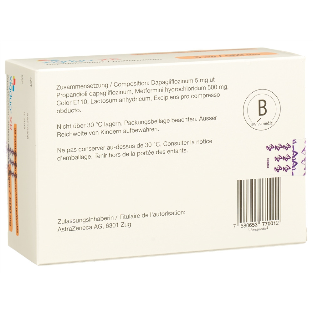 Xigduo XR 5 mg / 500 mg, Filmtabletten