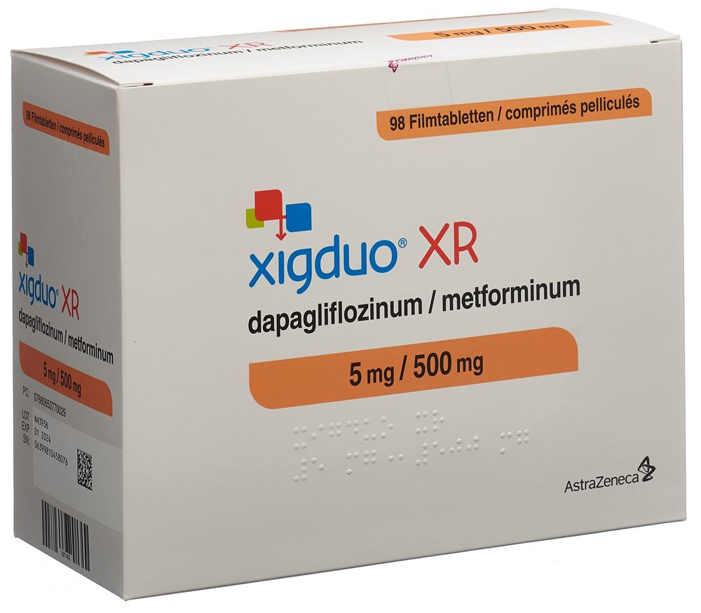 Xigduo XR 10 mg / 500 mg, Filmtabletten