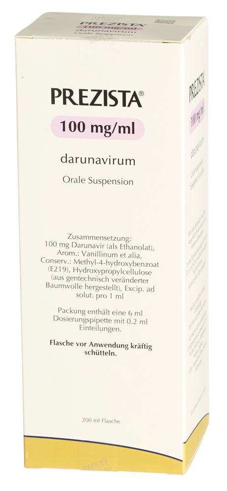 Prezista 100 mg/ml, orale Suspension