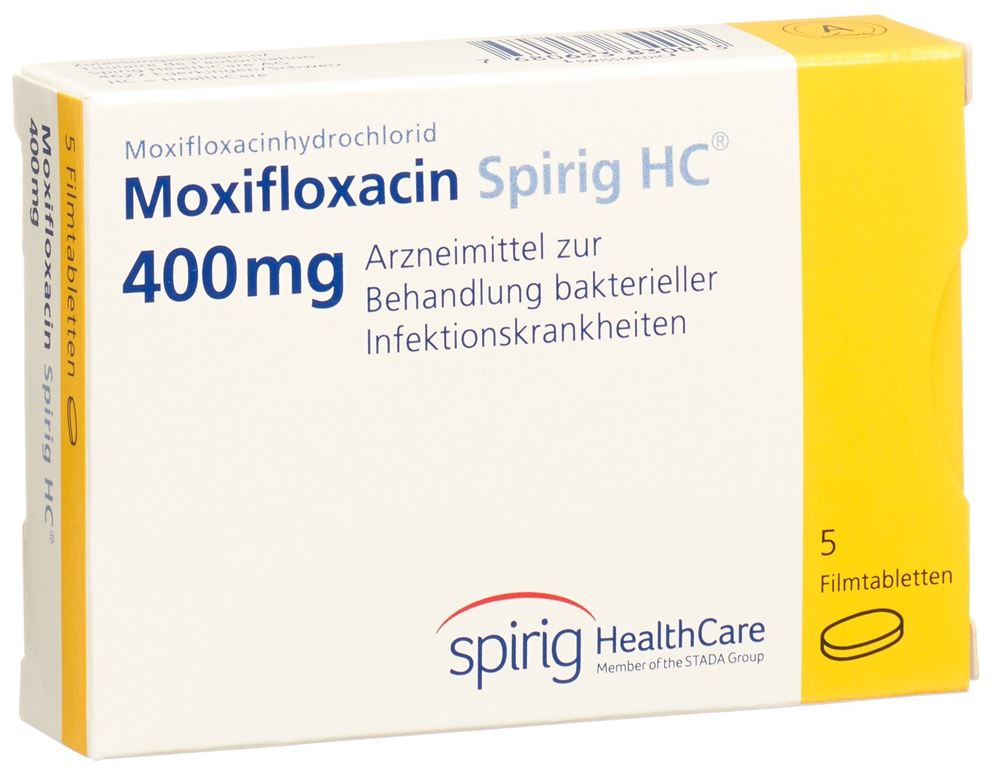 MOXIFLOXACINE Spirig HC cpr pell 400 mg 5 pce