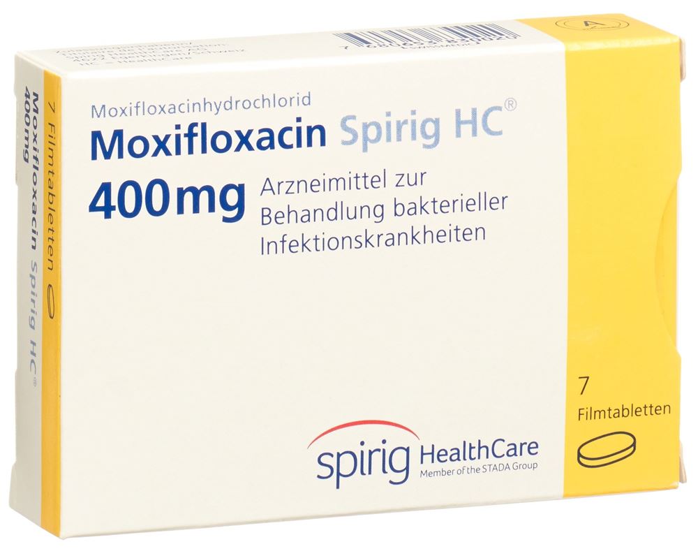 MOXIFLOXACINE Spirig HC cpr pell 400 mg 7 pce