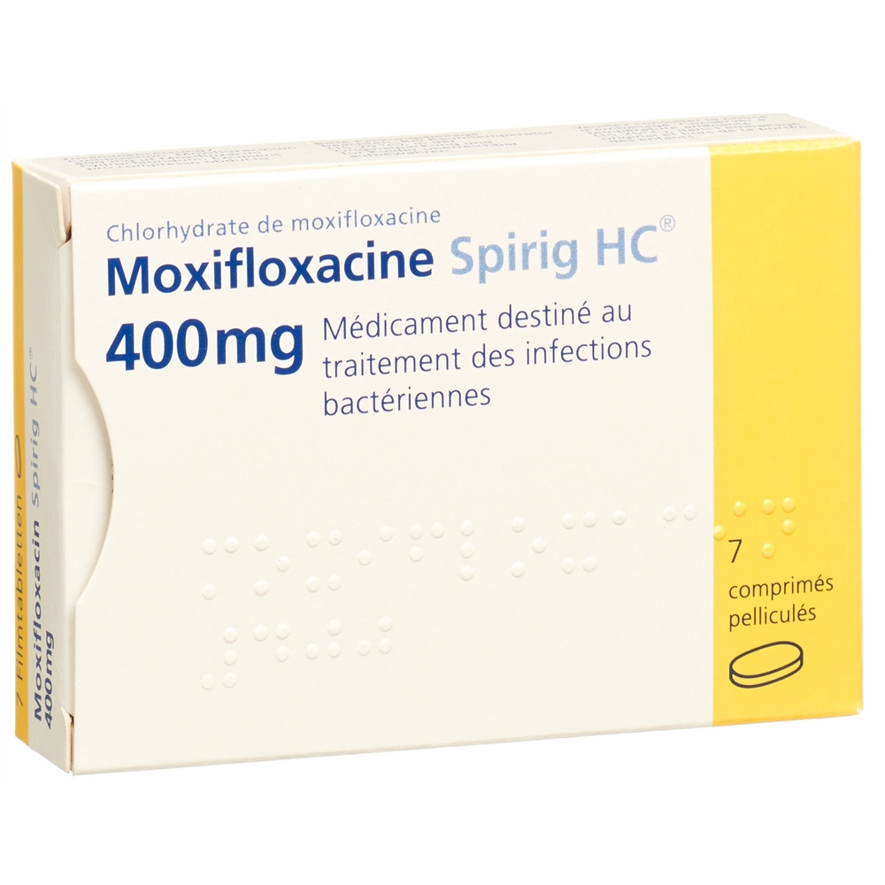 MOXIFLOXACINE Spirig HC cpr pell 400 mg 7 pce