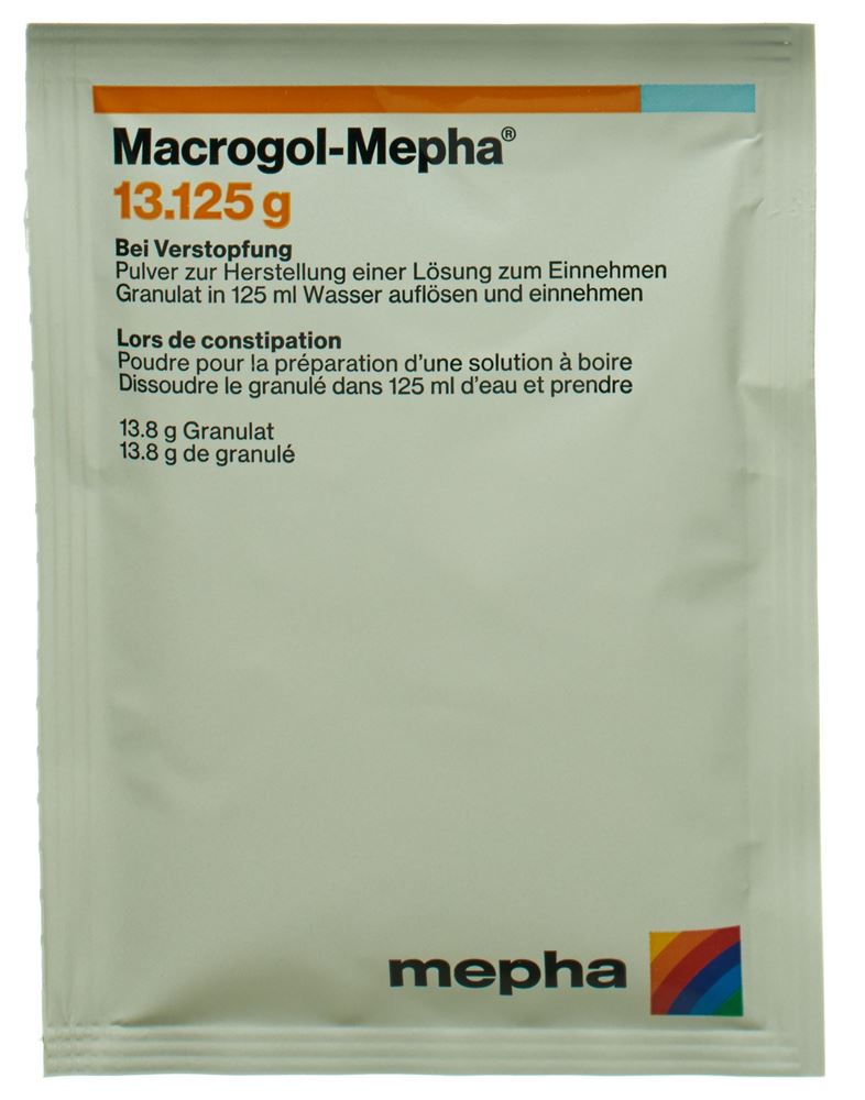 Macrogol-Mepha (13.8 g), Pulver zum Herstellen einer Lösung zum Einnehmen