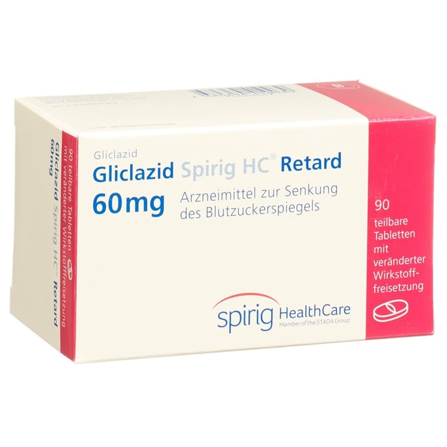 Gliclazid Spirig HC Retard 60 mg, Tabletten mit veränderter Wirkstofffreisetzung