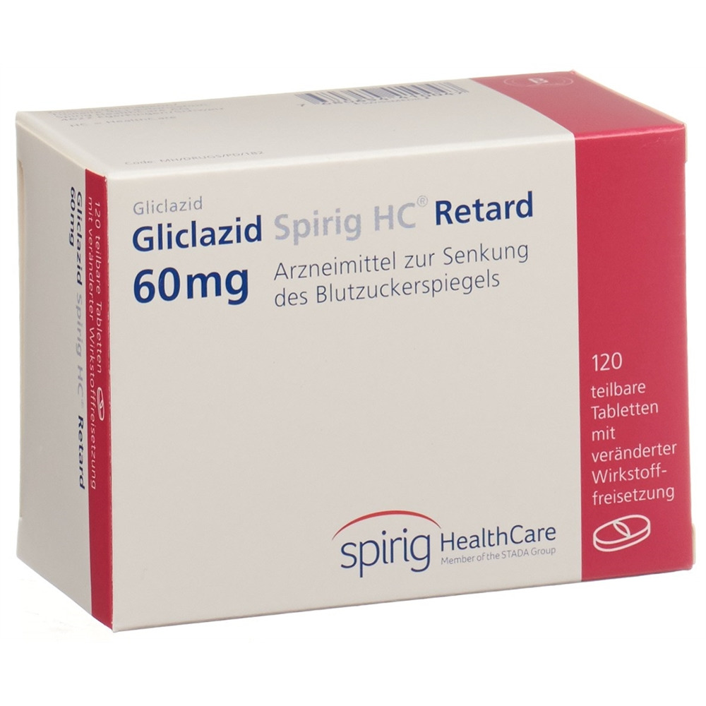 Gliclazid Spirig HC Retard 60 mg, Tabletten mit veränderter Wirkstofffreisetzung