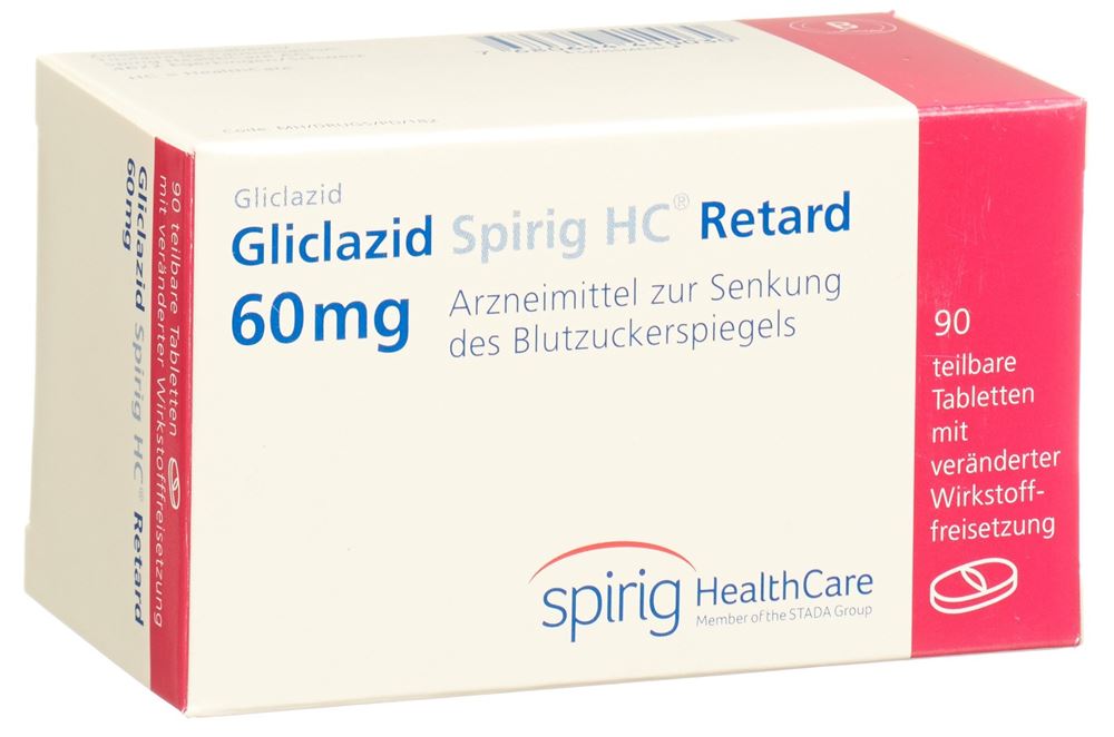 Gliclazid Spirig HC Retard 60 mg, Tabletten mit veränderter Wirkstofffreisetzung